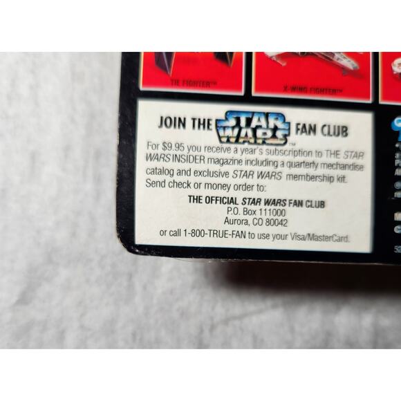 Star Wars Darth Vader Power Of The Force 1995 Red Card Long Lightsaber New - Picture 9 of 10